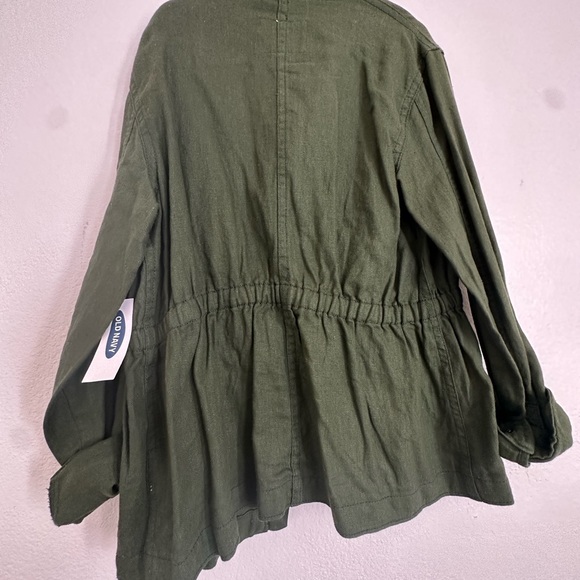 Linen-Blend Snap-Front Utility Jacket for Girls Size, M (8) - Picture 4 of 6